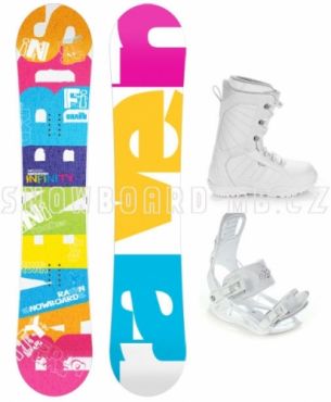 Dámský snowboardový set s botami Raven Infinity white