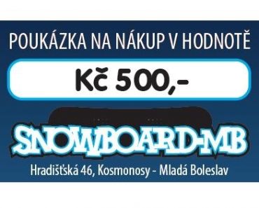 Poukázka na nákup, dárkový poukaz v hodnotě Kč 500,-