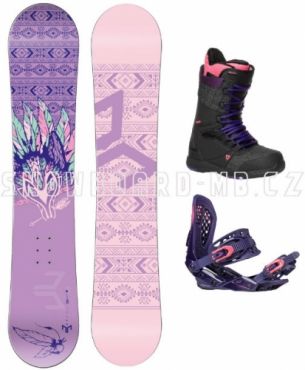 Dámský snowboard komplet Beany Spirit fialový
