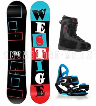 Snowboard komplet Westige Square, levný snowboardový set s botami