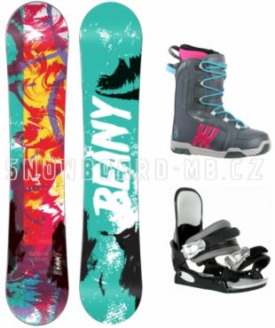 Dívčí a dámský snowboard komplet Beany Action, levné snb komplety pro dívky