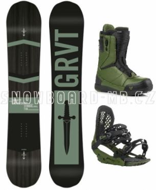 Freestyle / allmountain snowboard komplet Gravity Symbol, rychloutahovací boty Fast Lace