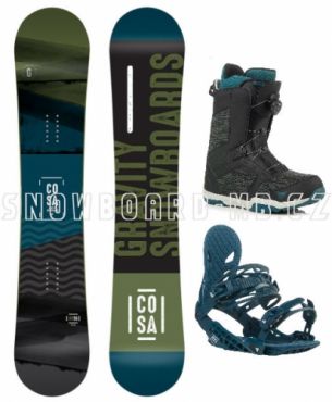 Snowboardový set Gravity Cosa s vázáním a botami rychlozapínacími
