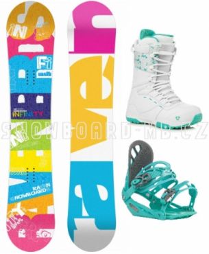 Dámský snowboardový komplet Raven Infinity s vázáním a botami Gravity