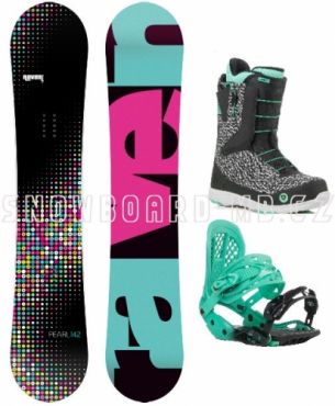 Dámský snowboardový komplet Raven Pearl (rychloutahovací boty)