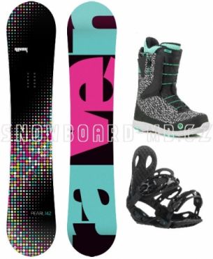 Dámský snowboardový set Raven Pearl (rychloutahovací boty)