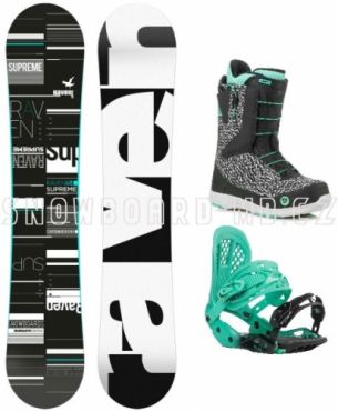 Dámský snowboard komplet Raven Supreme (rychloutahovací boty)