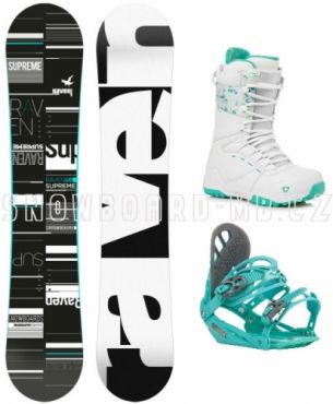 Dámský snowboardový set Raven Supreme s vázáním a botami Gravity
