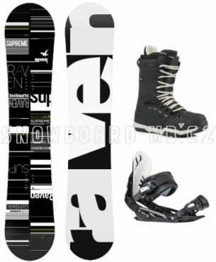 Snowboard komplet Raven Supreme s vázáním a botami Gravity