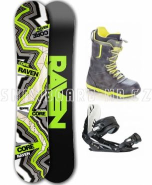 Snowboardový komplet Raven Core Carbon Lime