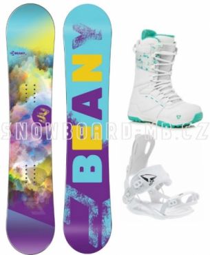 Dívčí a dámský snowboard komplet Beany Meadow s rychlozapínacím vázáním SP