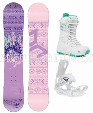 Dámský snowboardový komplet Beany Spirit + rychlozapínací vázání SP a boty Gravity