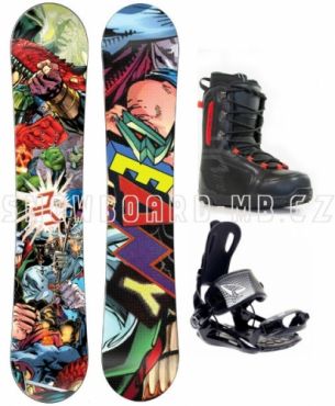 Snowboard komplet Beany Heropunch s rychlozapínacím vázáním SP Fastec