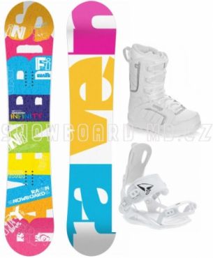 Dámský snowboard komplet Raven Infinity s rychlým vázáním SP a botami