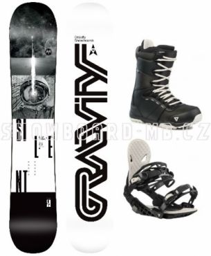 Pánský snowboard komplet Gravity Silent black 2019/2020