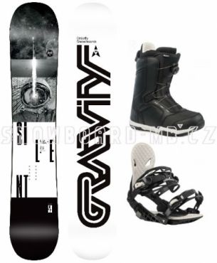 Snowboardový komplet Gravity Silent 2019/2020 s botami s kolečkem Atop