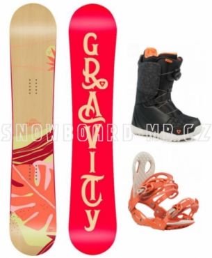 Dámský snowboard komplet Gravity Trinity 2019/20 s botami s kolečkem Atop