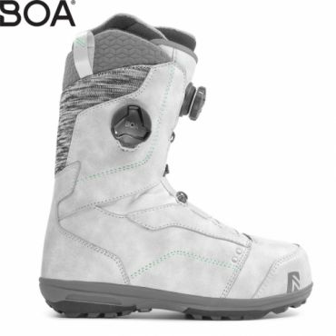 Dámské snb boty Nidecker Trinity Focus platinum grey s 2 kolečky boa