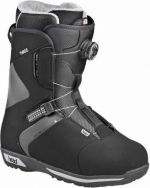 Boty na snowboard se systémem utahování kolečkem Head Three Boa black