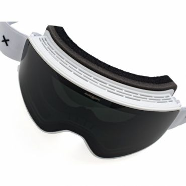 Snb a ski brýle Woox Opticus Temporarius White/Ble s tmavým černým sklem a bílým páskem 