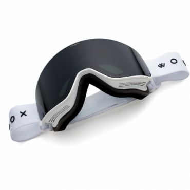 Snb a ski brýle Woox Opticus Temporarius White/Ble s tmavým černým sklem a bílým páskem 