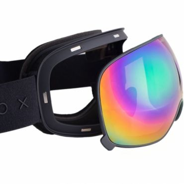 Snowboardové a lyžařské brýle Woox Opticus Opulentus Dark/Gre barevné sklo a černý psek