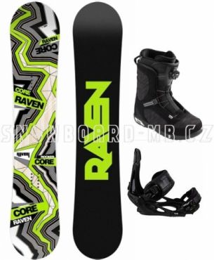 Pánský snowboard komplet Raven Core Carbon s boatmi se stahováním kolečkem Boa