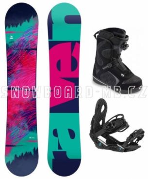 Dámský snowboard komplet Raven Satine s botami Head s kolečkem Boa