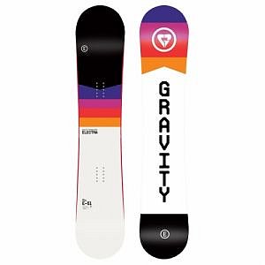 Dlouhý dámský snowboard Gravity Electra, černá-bílá-červená