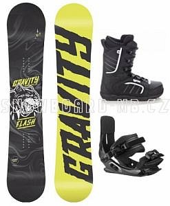 Dětský snowboardový komplet Gravity Flash s vázáním SP a botami Raven