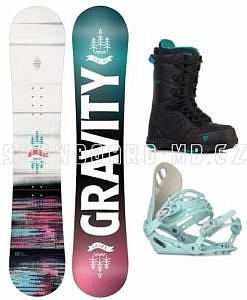 Dívčí snowboard komplet Gravity Fairy s vázáním a botami 