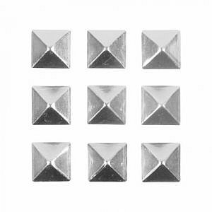 Kovové stříbrné nalepovací gripy na snowboard Gravity Pyramid Studs silver