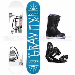 Dámský snowboard komplet Gravity Mist a černé boty s kolečkem