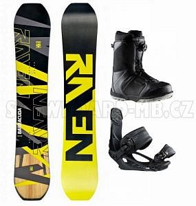 Snowboardový komplet Raven Barracuda Carbon Lime 