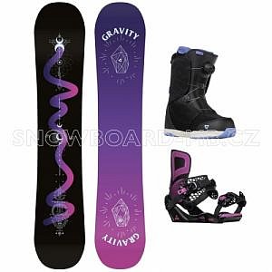 Dámský snowboard komplet Gravity Sirene black (boty s kolečkem)