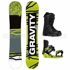 Juniorský snowboardový komplet Gravity Flash a boty s utahováním kolečkem