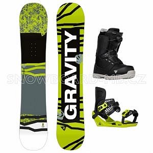 Junior snowboard komplet Gravity Flash, dětské snowboard sety s botami Atop