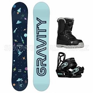 Dětský snowboard komplet Gravity Pluto pro nejmenší, boty s kolečkem 