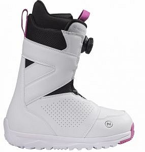 Dámské snowboardové bílé boty s kolečkem Nidecker Cascade W white/pink - AKCE