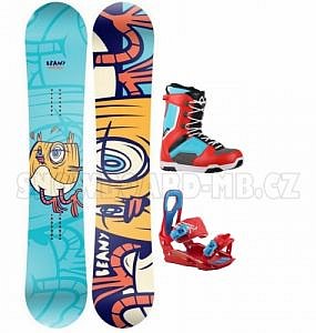 Juniorský komplet pro děti Beany Mad Chick s vázáním a botami red/blue