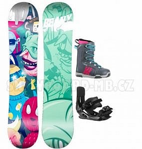 Dětský snowboardový set Beany Antihero s tmavými botami a vázáním