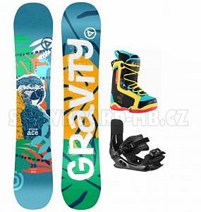 Dětský snowboardový komplet Gravity Ace s barevnými botami