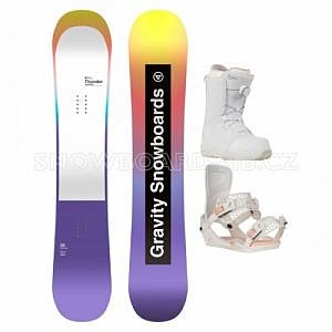 Snowboardový komplet Gravity Thunder Junior pro dívky, komplety s botami s kolečkem