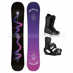Dámské snowboardové komplety univerzální allmountain Gravity Sirene Black / černo fialové