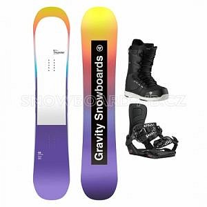 Dámský snowboardový set Gravity Thunder, fialová, žlutá, oranžová