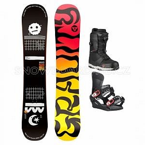 Pánský freestyle snowboardový set Gravity Empatic a boty se 2 kolečky na utažení