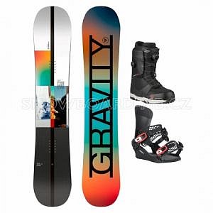 Pánský snowboardový set Gravity Symbol na freestyle i sjezdovku s botami se 2 kolečky