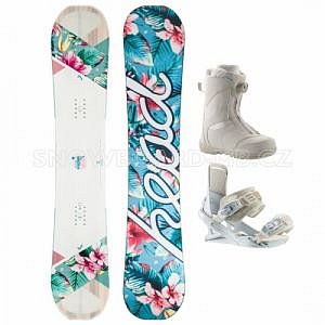 Dámský snowboard komplet Head Everything s bílým vázáním a botami s kolečkem Boa